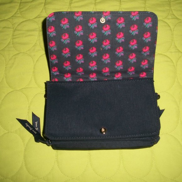 Vera Bradley Dark Blue Wristlet/Crossbody Wallet - Picture 15 of 15